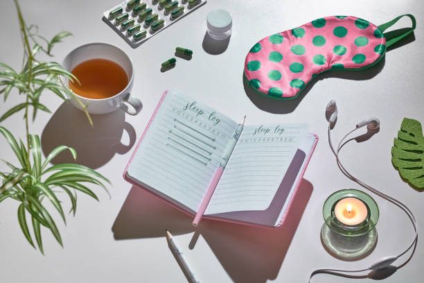 Wellness journal tracking energy sleep and skin health