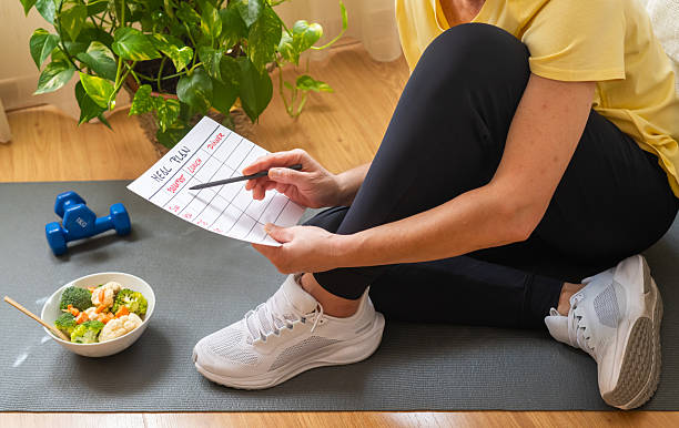 Woman practicing mindful eating with awareness